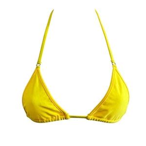 Mango Tango Yellow Micro Bikini Top Sexy String Swimwear Yellow Minimal Coverage Bikini