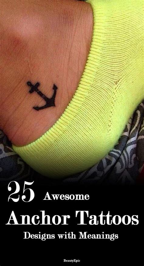 25 Cool Anchor Tattoo Designs And Meanings Anchor Tattoo Design
