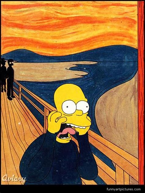 The Simpsons Funny Pictures Edvard Munch The Simpsons Scream