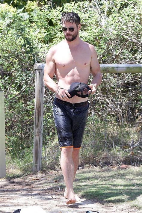 Chris Hemsworth Shirtless In Australia Pictures Oct Popsugar Celebrity Photo