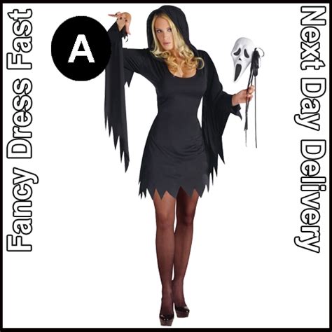 Adult Ladies Scream 4 Fancy Dress Costume Mask Sexy Halloween Outfit Womens New Ebay