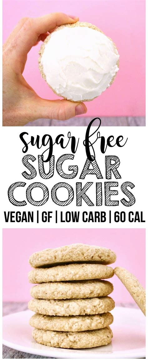 Perfect for a little indulgence without wrecking your diet. Sugar-Free Sugar Cookies (Vegan + Low-Carb + Gluten-Free) | Recipe | Vegan cookies, Healthy ...