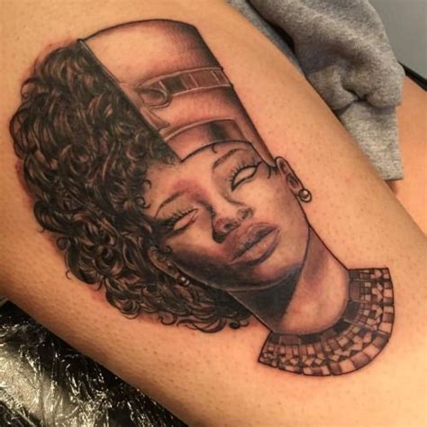 Egyptian Queen Nefertiti Tattoo Meaning African Princess Tattoos Nubian