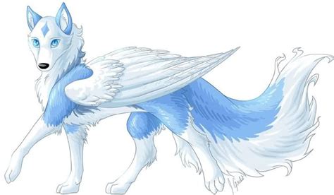 Wise Alpha Female Wolf Anime Anime Blue Wolf With Wings Wolf Rp 16