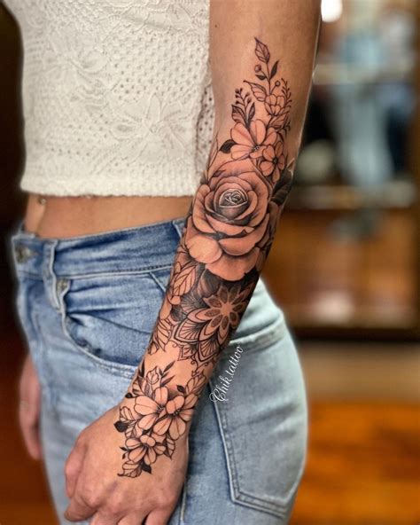 Stylish Half Sleeve Forearm Tattoos For Women
