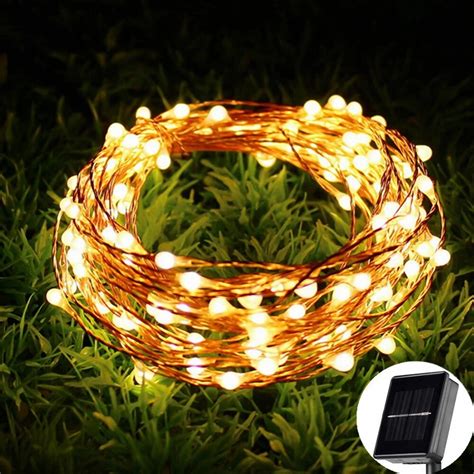 20m 10m Solar Copper Wire String Light Led Fairy String Waterproof
