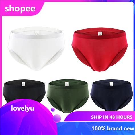 Mens Fashion Sexy Low Rise Briefs Breathable Seamless Comfort Underwear Shopee Philippines