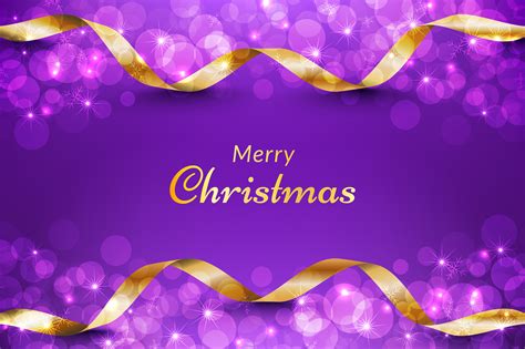 Purple Christmas Background With Ribbon Gr Fico Por Murnifine