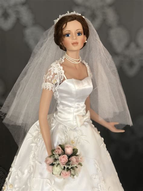 Wedding In A Dew Kissed Bower Porcelain Bride Doll The Ashton Drake Bride Dolls Barbie
