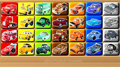 Cars 3 Lightning Mcqueen Learn Colors Puzzle Game Video For Kids Youtube