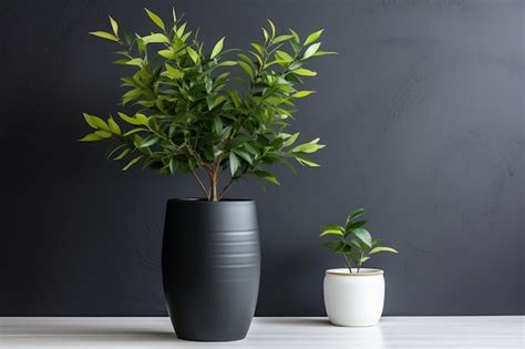 Premium Ai Image A Potted Plant Sitting On Top Of A Wooden Table Ai