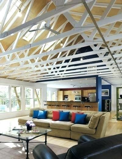Exposed Truss Ceiling Design Exposed Trusses In A Ranch Style Home Home
