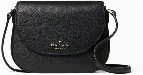 Kate Spade Leather Leila Mini Flap Crossbody In Black Lyst