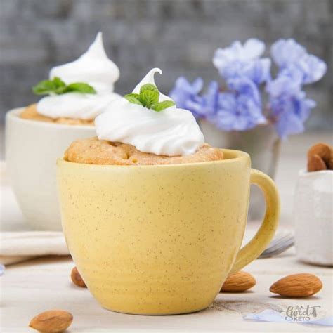 I give instructions for vanilla, chocolate, and peanut butter versions and you can make it with almond flour or coconut flour. Keto Vanilla Mug Cake | My Sweet Keto