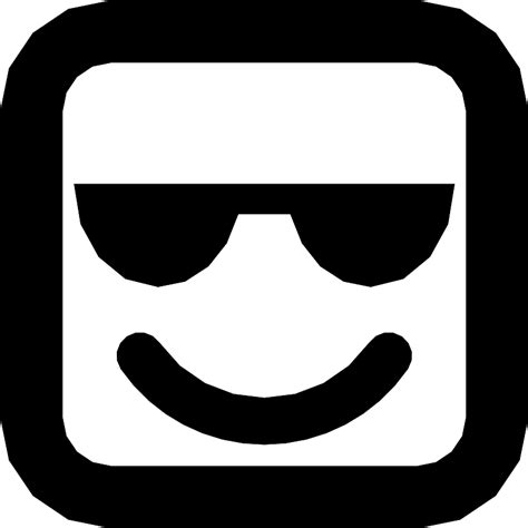 Smiley Square Face With Sunglasses Vector Svg Icon Svg Repo