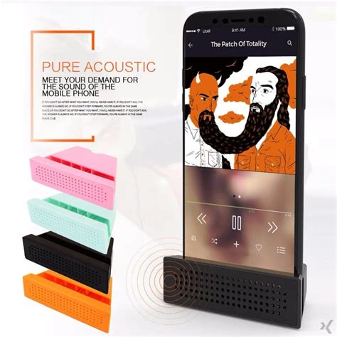 Phone Amplifier Holder Portable Compact Abs Black Smartphone Sound
