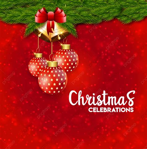 Christmas Card Design With Elegant Design And Red Background Vec
