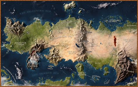 Essos Map By Julio Lacerda Game Of Thrones Map Fantasy Map Game Of