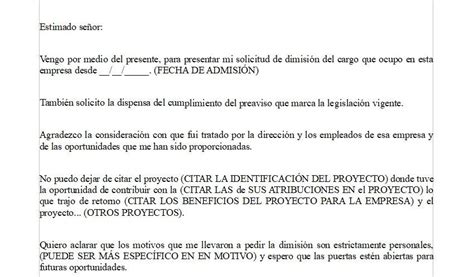 Carta De Renuncia Voluntaria Sencilla