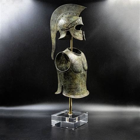 Spartan Warrior Bronze Armor Sculptured Panoply Ancient Greek Museum