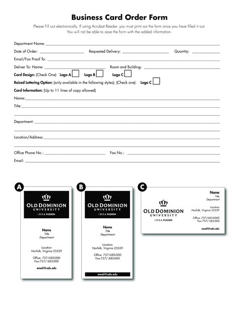 Business Order Form Templates At