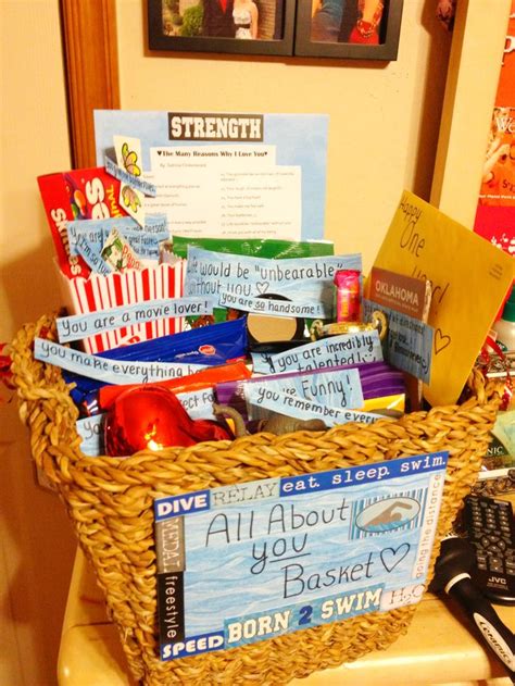 Find the perfect gift in our list that's right for that person in your life, whoever they are. All about you basket for an anniversary. :) Very sweet and ...