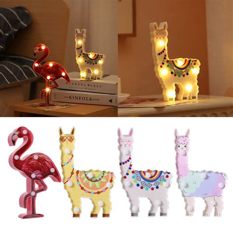 Alpaca Toys Led Night Lighting Children Wall Decor Bedroom Llama Lamp