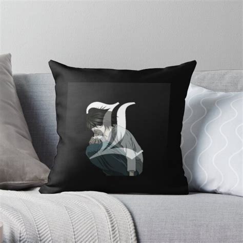 Death Note Pillows L From Death Note Throw Pillow Rb1908 ®death