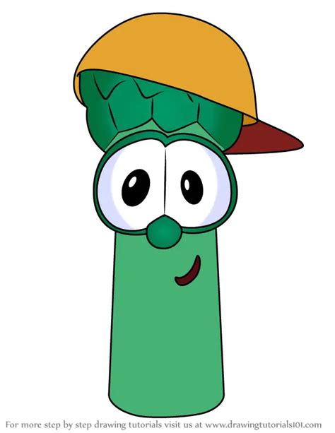 How To Draw Junior Asparagus From Veggietales In The City Veggietales