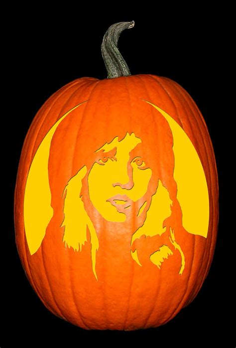 Stevie Nicks Pumpkin Carving Pumpkin Stencil Artificial Pumpkins