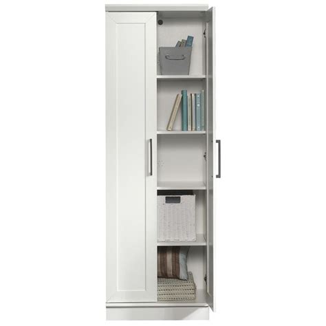 Sauder Homeplus Storage Cabinet In Soft White Nebraska Furniture Mart
