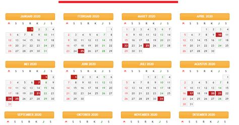 Daftar Kalender Hari Libur Nasional Dan Cuti Bersama 2021
