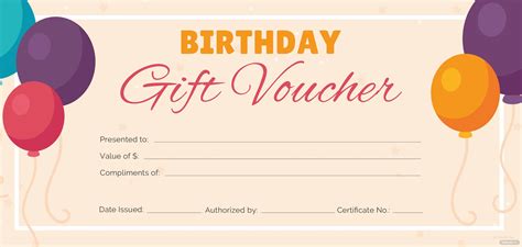 Free Printable Birthday Gift Voucher Template
