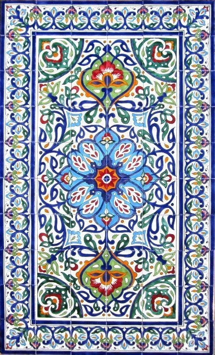 Decorative Persian Tiles Persian Design Mosaic Panel Hand Painted Wall