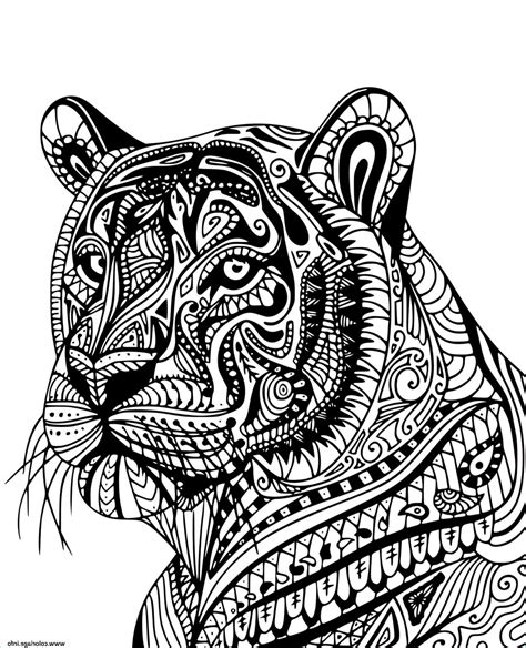 Mandala Tigre Imprimer Luxe Image Coloriage Tigre Adulte Mandala De
