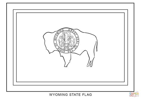 Color the iowa state flag, and read a fun fact about the flag's symbols. Wyoming State Flag coloring page | Free Printable Coloring ...