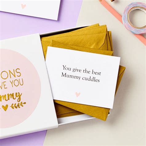 Personalised Foiled Reasons I Love Mum Notes By Martha Brook