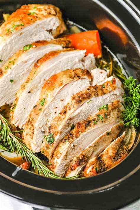 Crock Pot Turkey Breast With A Herbed Butter Rub Spend With Pennies