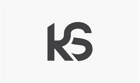 KS Logo Letter Isolated On White Background 4702850 Vector Art At Vecteezy