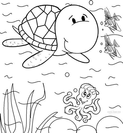 Earth and sea turtle with quote when one tugs at a single thing in nature, he finds it. Printable Sea Turtle Coloring Pages For Kids