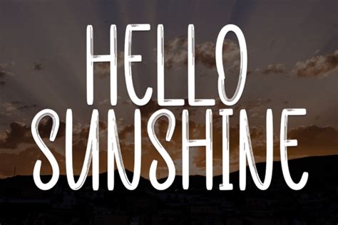 Hello Sunshine Font By Andikastudio · Creative Fabrica