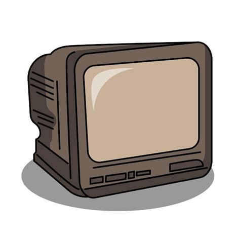 Premium Vector Vintage Television Cartoon Vector Illustration