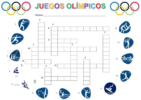 Crucigrama Olímpico Ficha Interactiva