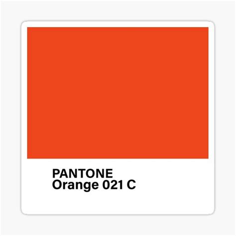 Pantone Orange 021 C Sticker For Sale By Princessmi Com Redbubble