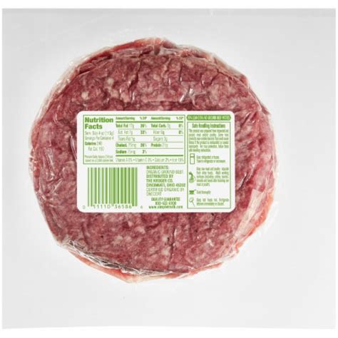 Simple Truth Organic Lean Grass Fed Ground Beef Patties Oz Marianos