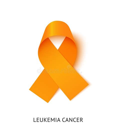 Leukemia Cancer Awareness Ribbon Vector Realistic Illustration Stock