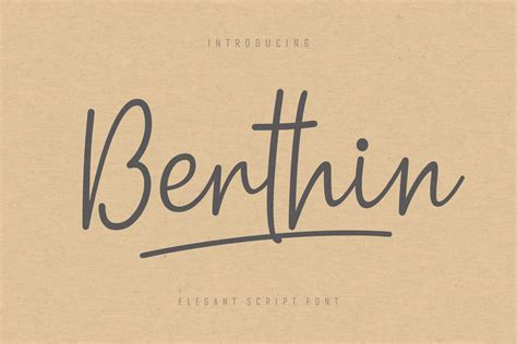 Berthin Font By Andrian Dehasta · Creative Fabrica