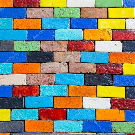 Colorful Brick Wall Background Stock Photo By ©comzeal 84528212