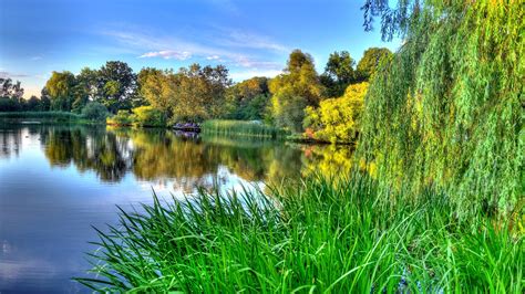 Wallpaper The Green Of Nature Spring River Beauty