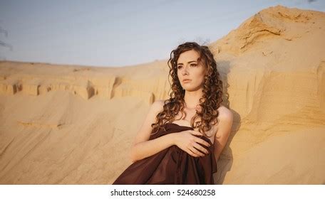 Beautiful Girl Desert Naked Sexy Covered Stock Photo Shutterstock